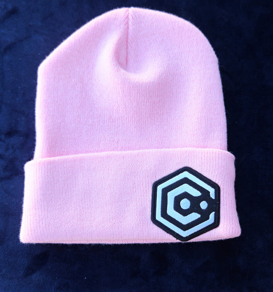 Pink Beanie with Catalyst Patch