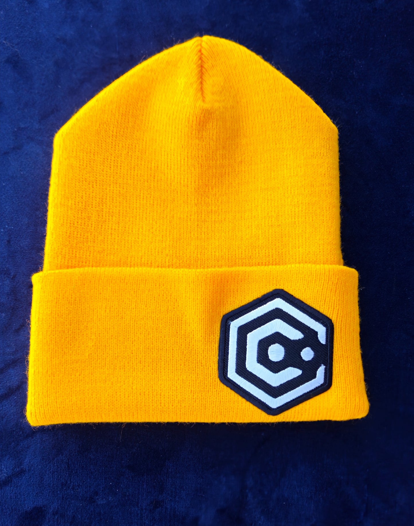 Yellow Beanie with Catalyst Patch