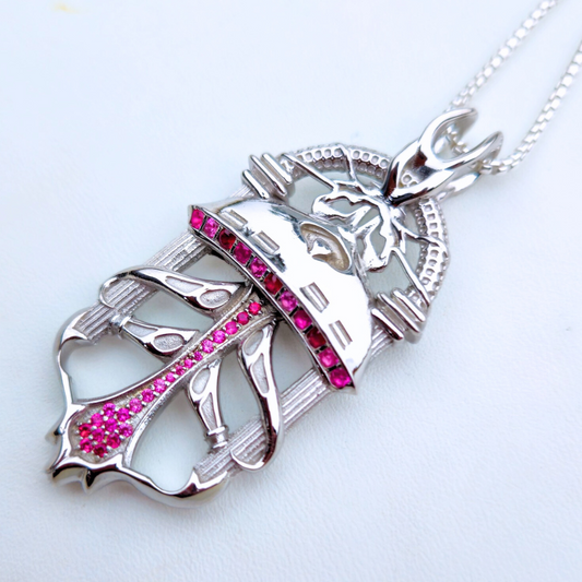 Apex x Catalyst | Silver Space Jelly Pendant | Pink Sapphire Gradient