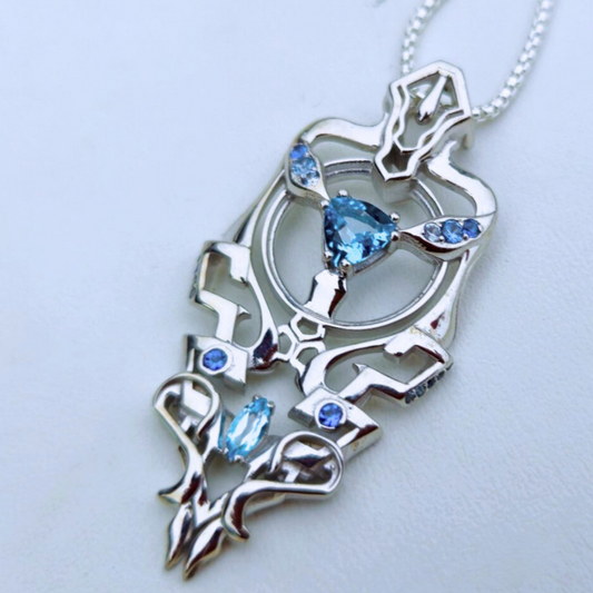 Apex x Catalyst | Portal Pendant | Blue Topaz & Sapphire Gradient Accents