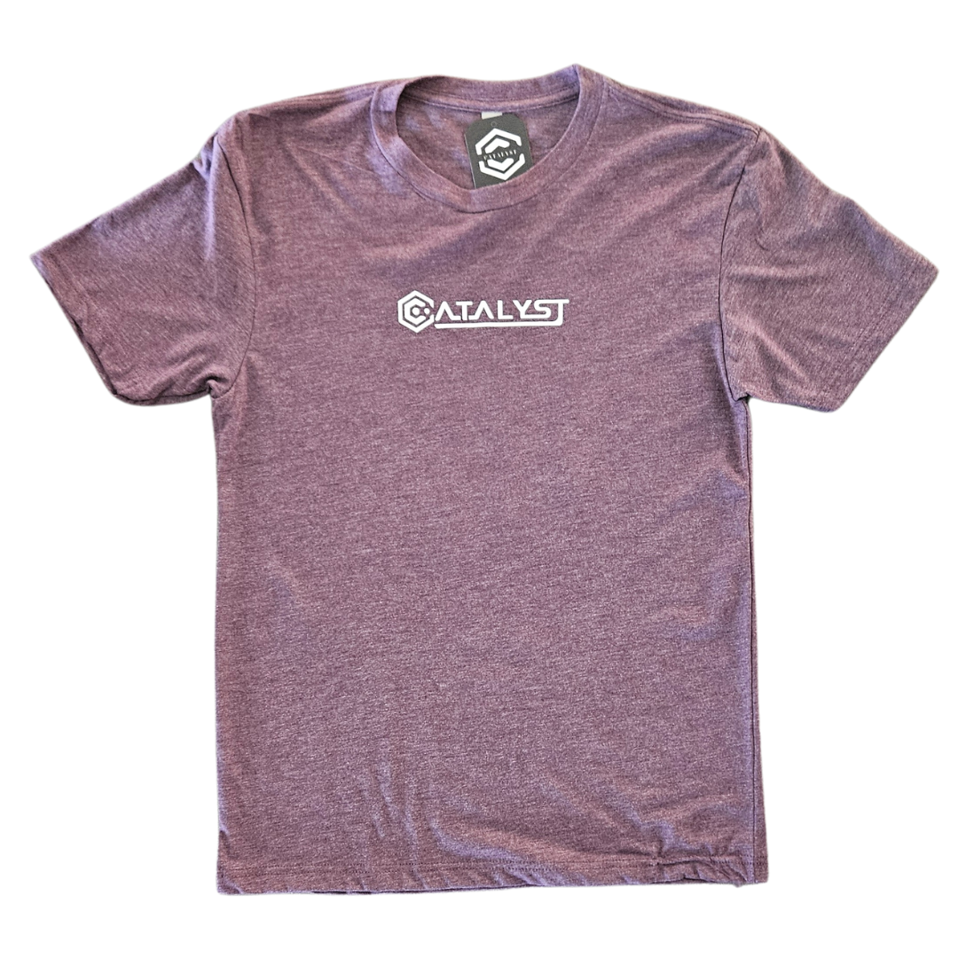 Vintage Purple Catalyst Wood Grain Logo T-Shirt