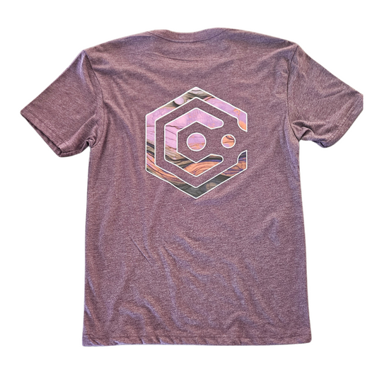 Vintage Purple Catalyst Wood Grain Logo T-Shirt