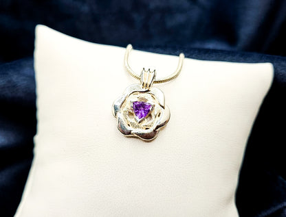 "Vortex" Amethyst & Sterling Silver Vortex Pendant