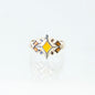 Sterling Silver & Enamel Starburst Ring (Yellow)