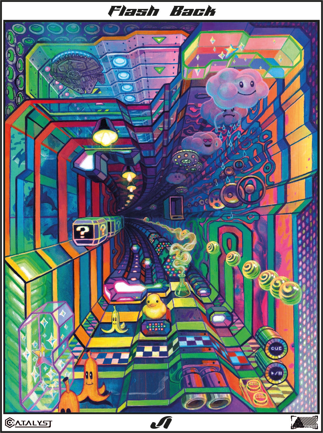 "Flash Back" Holographic Print by Jake Amason