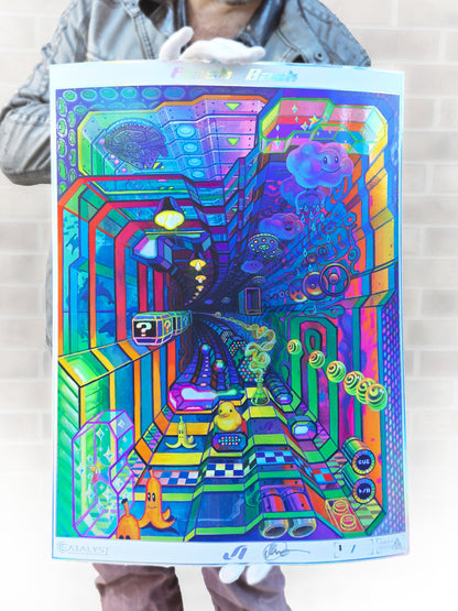 "Flash Back" Holographic Print by Jake Amason