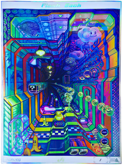 "Flash Back" Holographic Print by Jake Amason